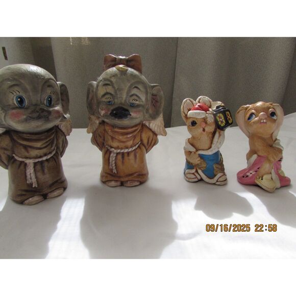 unknown Other - Vintage mice and rabbit bunny mice monk sick bunnies England Pendelton